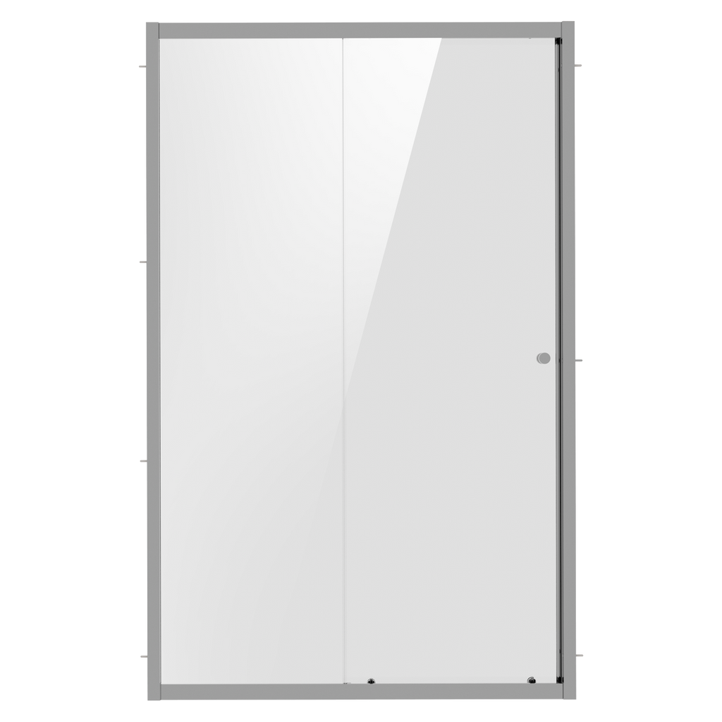 Sliding Shower Door 1000 x 1850mm, 6mm Tempered Glass, Reversible - Chrome DH292
