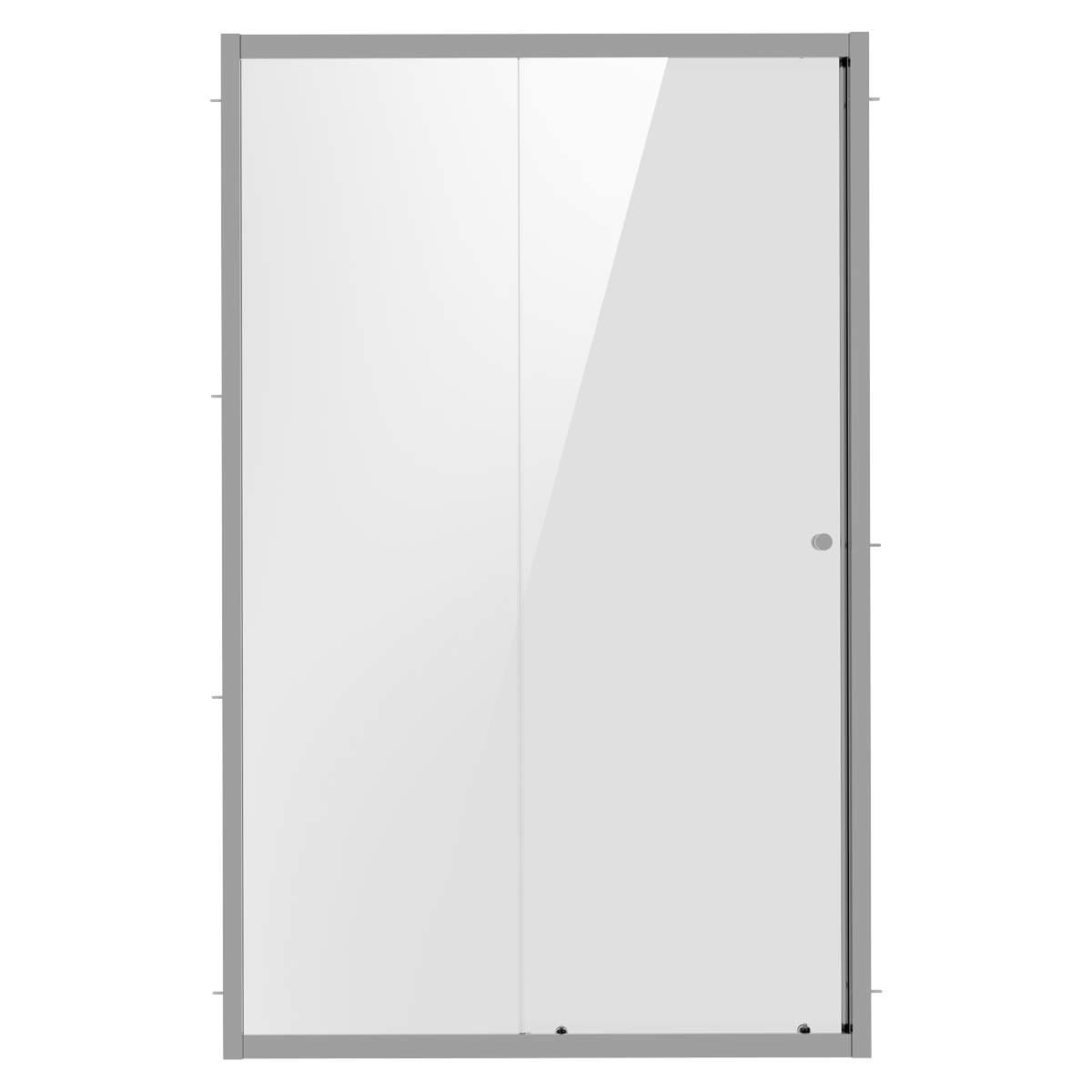 Sliding Shower Door 1000 x 1850mm, 6mm Tempered Glass, Reversible - Chrome DH292