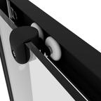 Sliding Shower Door 1000 x 1850mm, 6mm Tempered Glass, Reversible - Black DH293