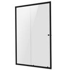 Sliding Shower Door 1000 x 1850mm, 6mm Tempered Glass, Reversible - Black DH293