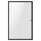 Sliding Shower Door 1000 x 1850mm, 6mm Tempered Glass, Reversible - Black DH293