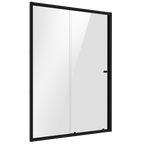 Sliding Shower Door 1200 x 1850mm, 6mm Tempered Glass, Reversible - Black DH295
