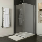 Side Panel for Sliding Shower Doors, 6mm Tempered Glass - Chrome DH296