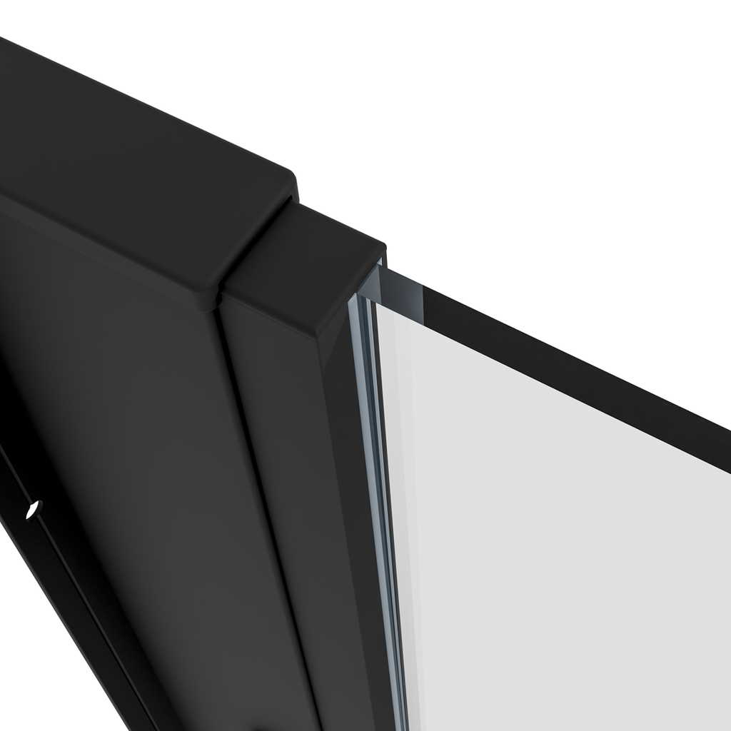 Side Panel for Sliding Shower Doors, 6mm Tempered Glass - Black DH297