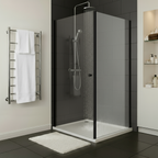 Side Panel for Sliding Shower Doors, 6mm Tempered Glass - Black DH297