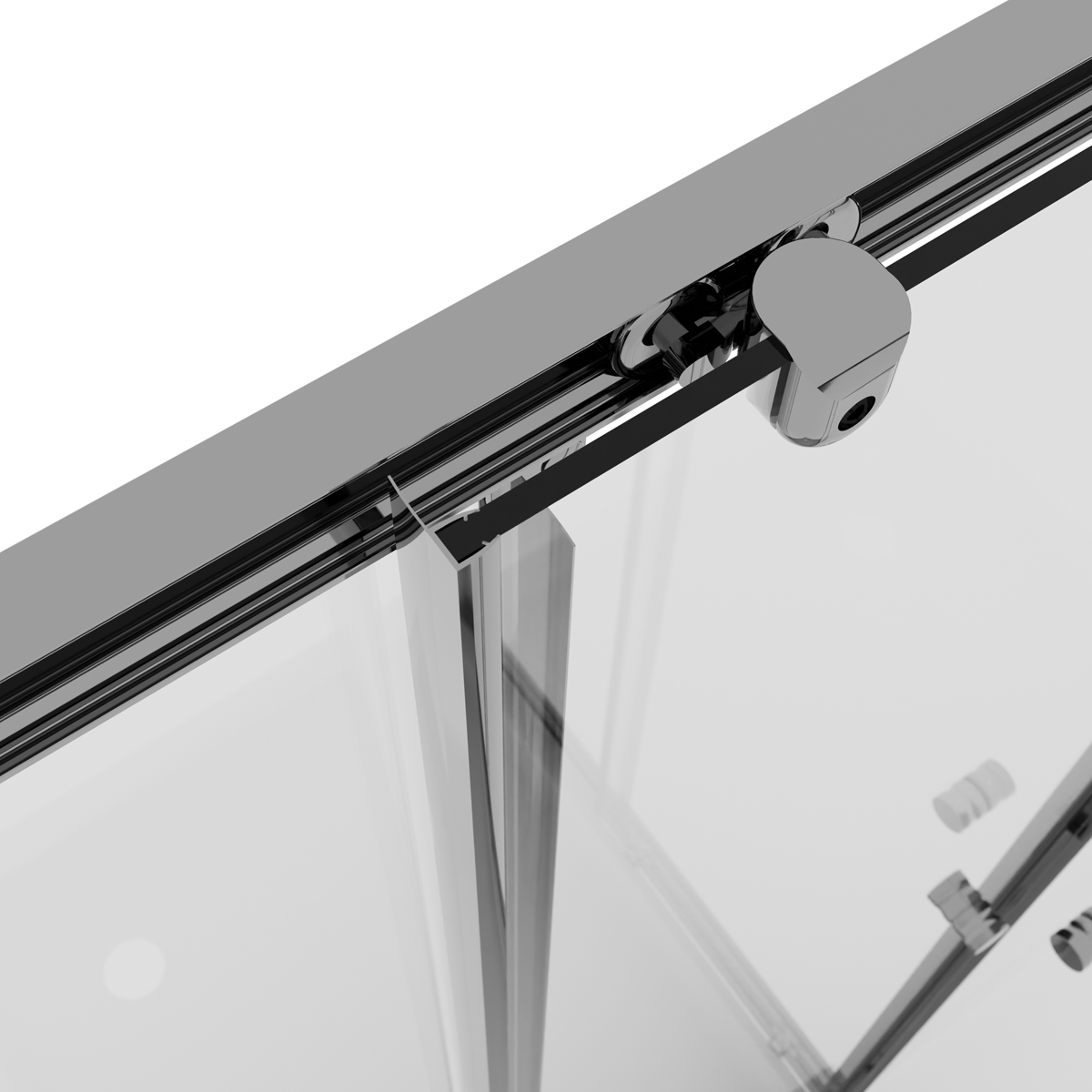 Corner Shower Entry Enclosure 800 x 800 x 1850mm with 6mm Tempered Glass - Chrome DH298