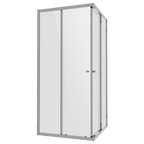Corner Shower Entry Enclosure 800 x 800 x 1850mm with 6mm Tempered Glass - Chrome DH298