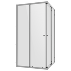 Corner Shower Entry Enclosure 900 x 900 x 1850mm with 6mm Tempered Glass - Chrome DH299