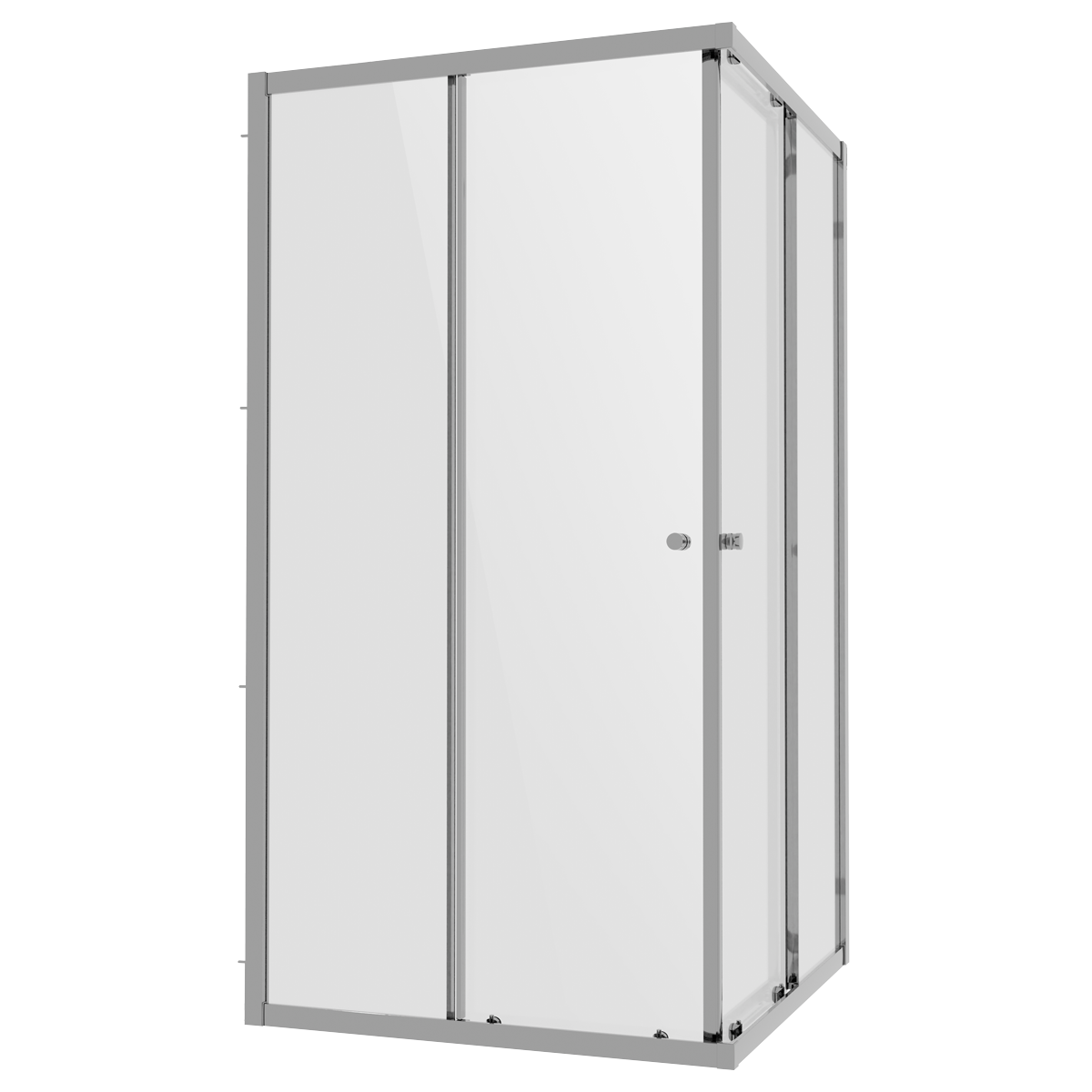 Corner Shower Entry Enclosure 900 x 900 x 1850mm with 6mm Tempered Glass - Chrome DH299