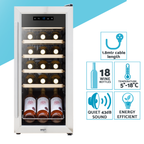 18 Bottle Wine Fridge & Cooler - Stainless Steel DH29