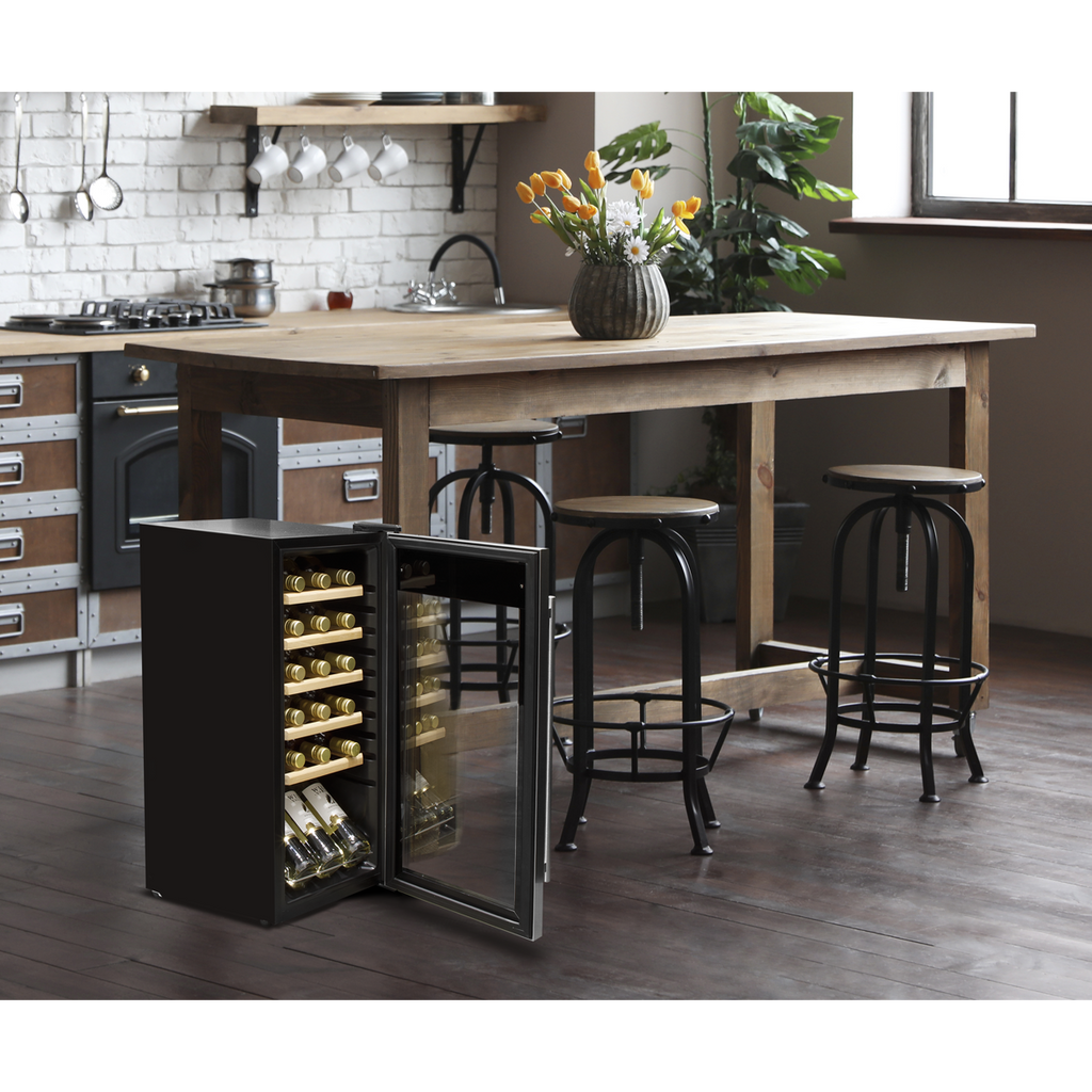 18 Bottle Wine Fridge & Cooler - Stainless Steel DH29