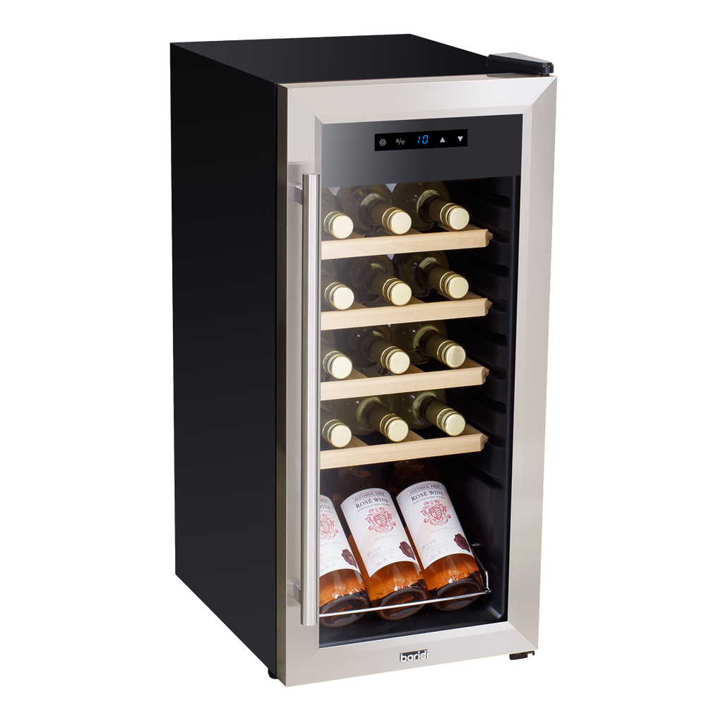 18 Bottle Wine Fridge & Cooler - Stainless Steel DH29
