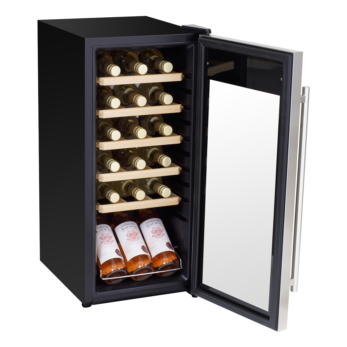 18 Bottle Wine Fridge & Cooler - Stainless Steel DH29
