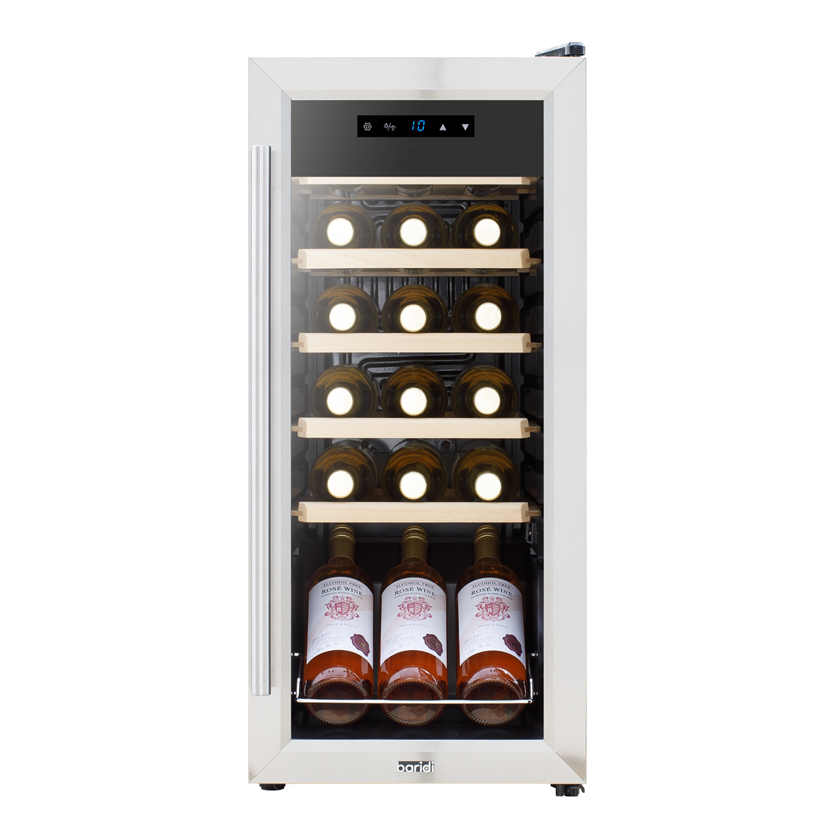 18 Bottle Wine Fridge & Cooler - Stainless Steel DH29