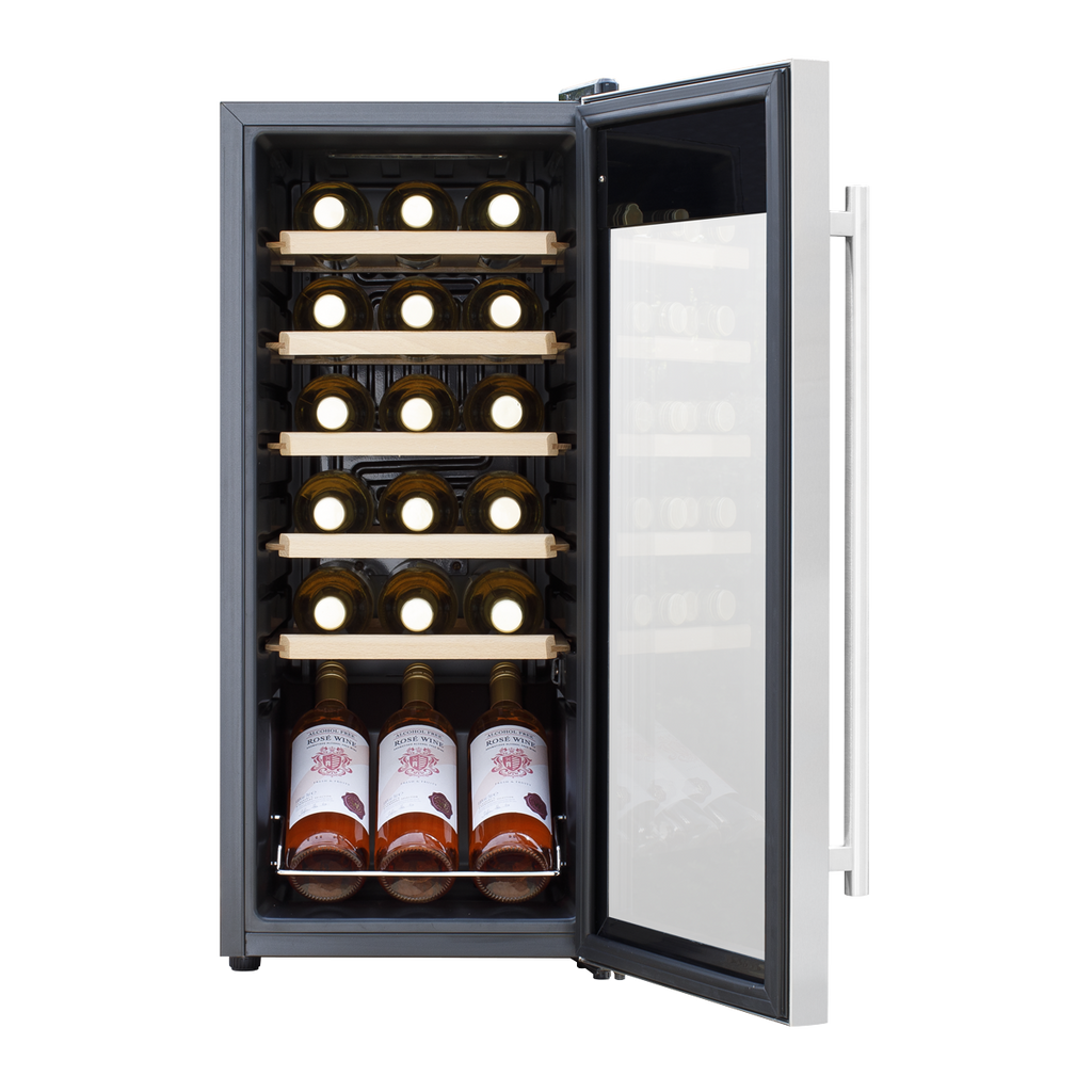 18 Bottle Wine Fridge & Cooler - Stainless Steel DH29