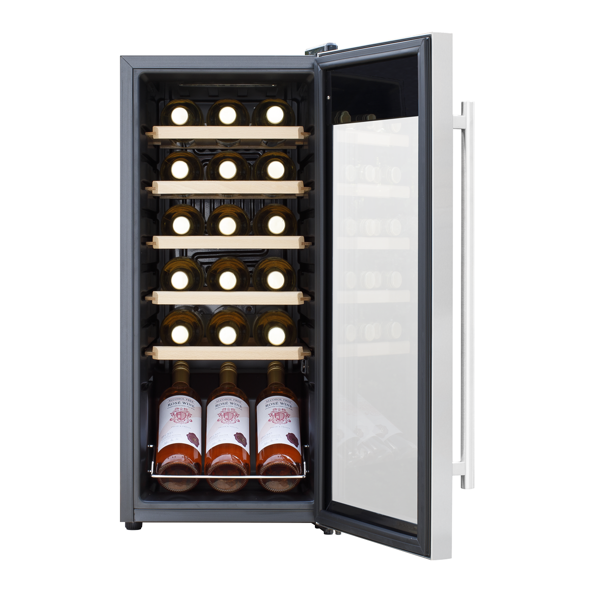 18 Bottle Wine Fridge & Cooler - Stainless Steel DH29