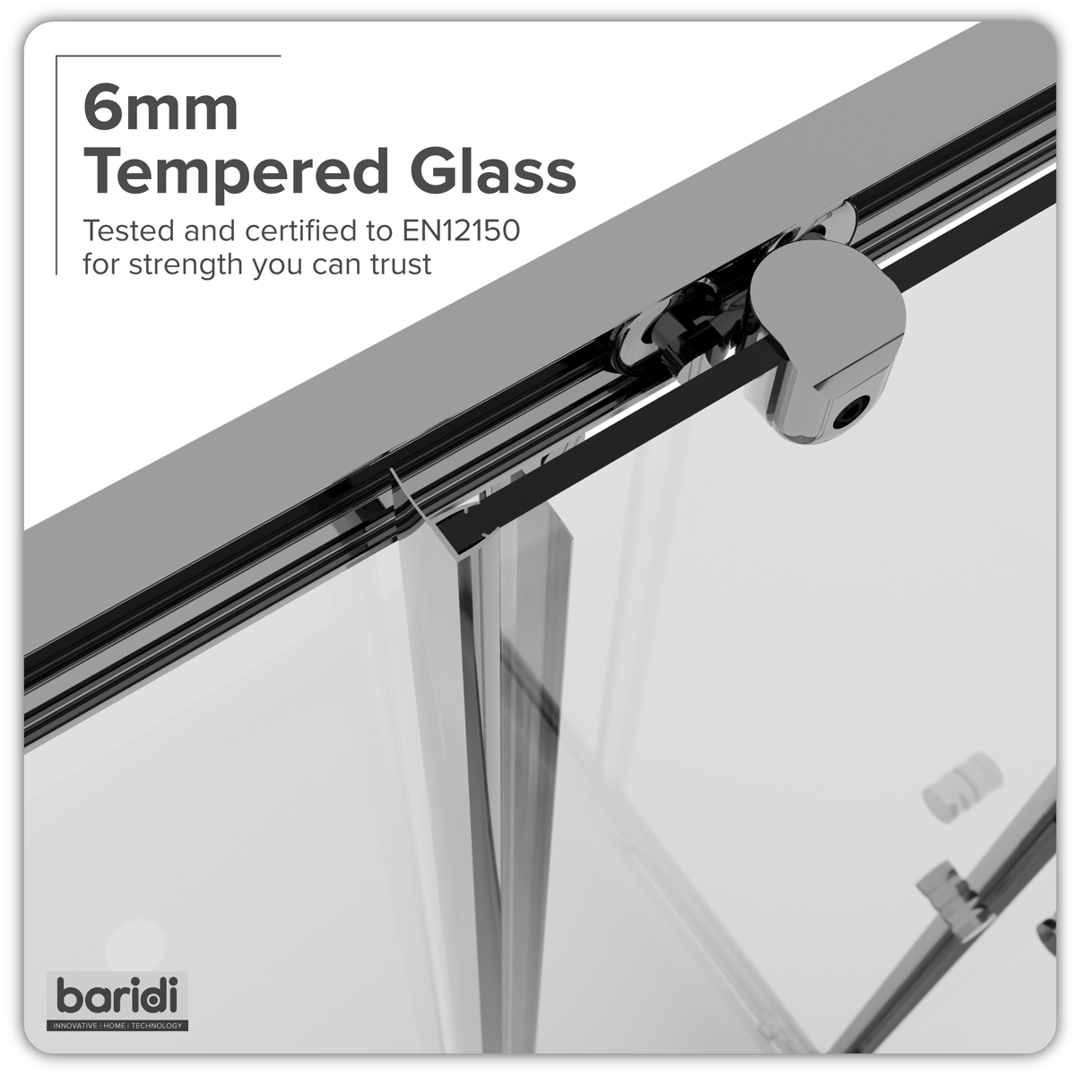 Corner Shower Entry Enclosure 1000 x 800 x 1850mm with 6mm Tempered Glass - Chrome DH300