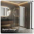 Corner Shower Entry Enclosure 1000 x 800 x 1850mm with 6mm Tempered Glass - Chrome DH300