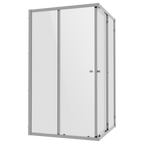Corner Shower Entry Enclosure 1000 x 800 x 1850mm with 6mm Tempered Glass - Chrome DH300