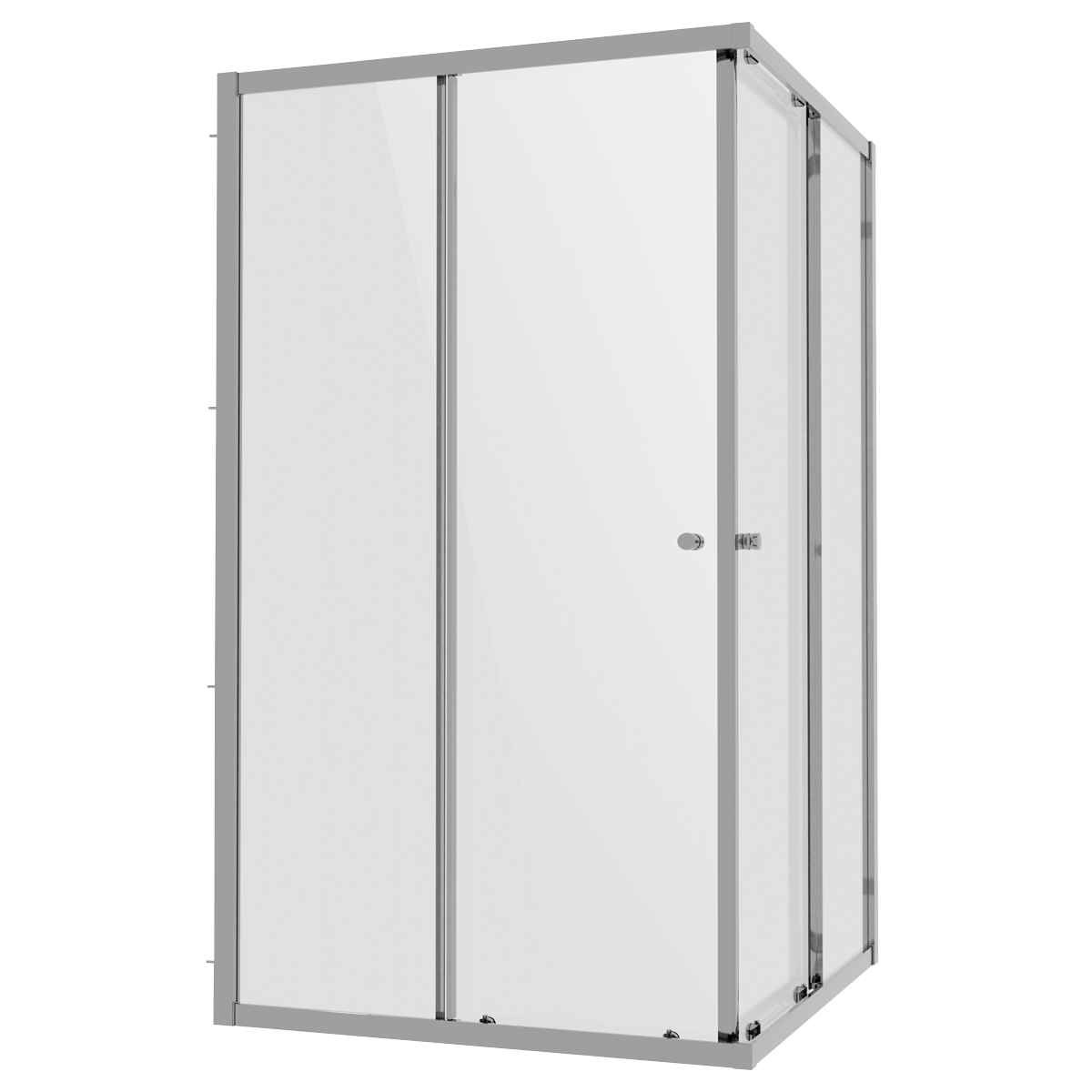 Corner Shower Entry Enclosure 1000 x 800 x 1850mm with 6mm Tempered Glass - Chrome DH300