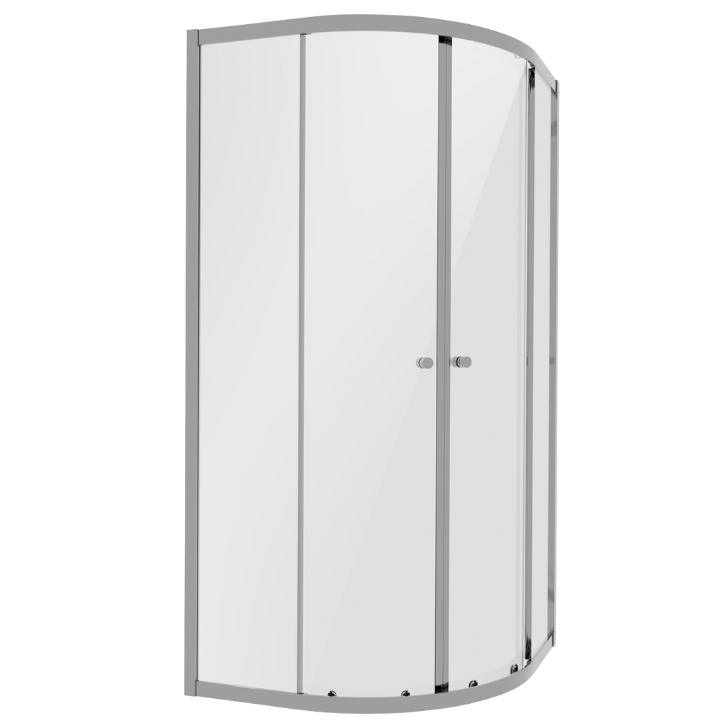 Quadrant Shower Entry Enclosure 800 x 800 x 1850mm with 6mm Tempered Glass - Chrome DH301