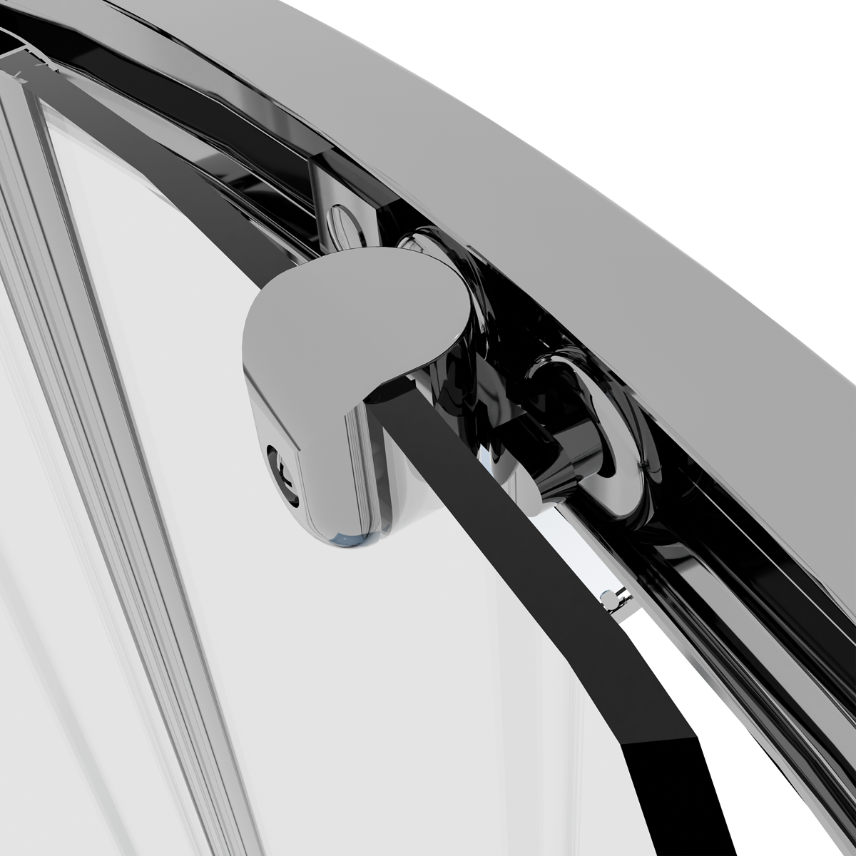 Quadrant Shower Entry Enclosure 900 x 900 x 1850mm with 6mm Tempered Glass - Chrome DH302