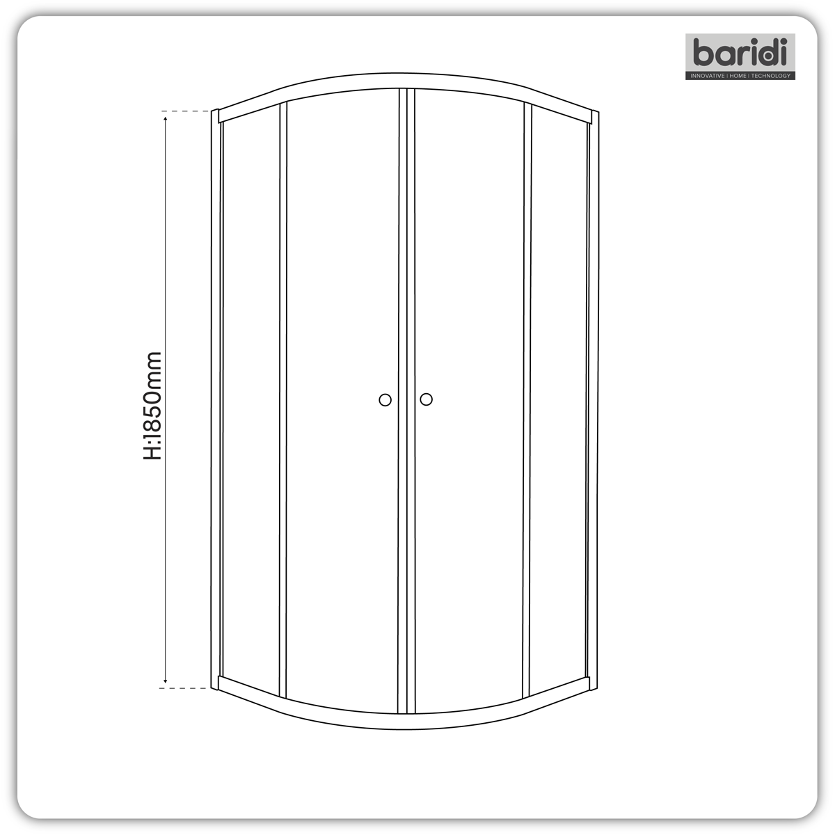 Quadrant Shower Entry Enclosure 900 x 900 x 1850mm with 6mm Tempered Glass - Chrome DH302