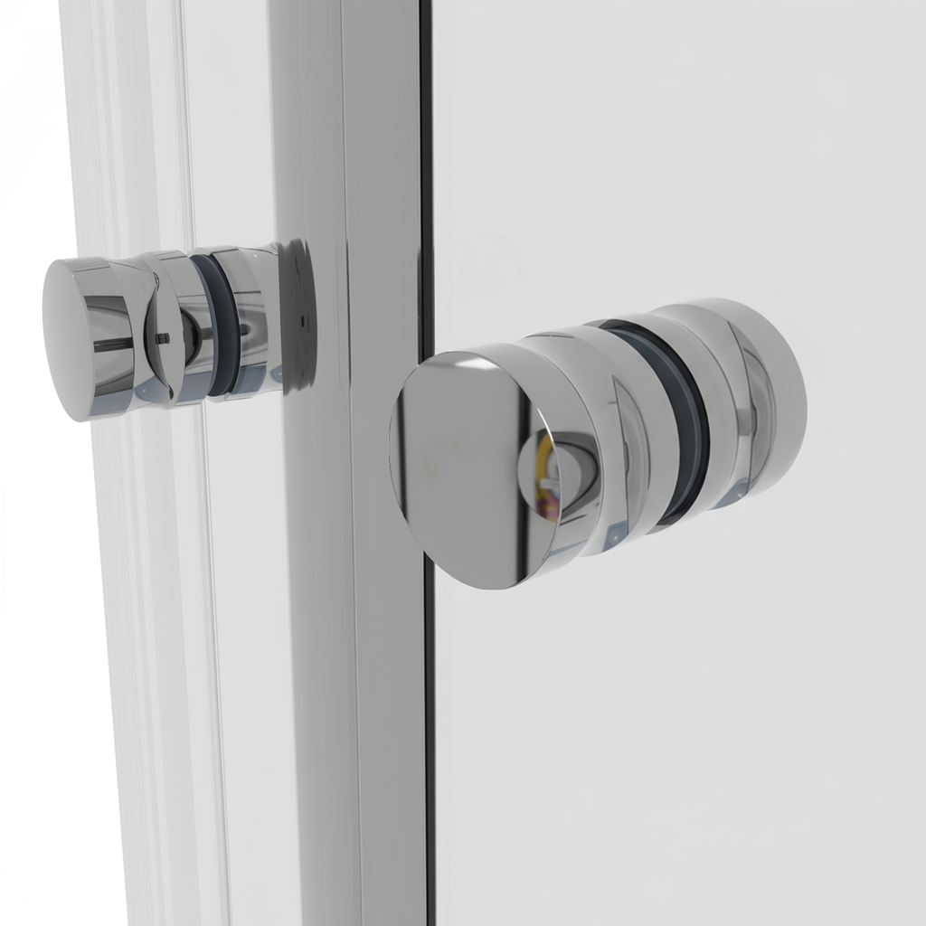 Quadrant Shower Entry Enclosure 900 x 900 x 1850mm with 6mm Tempered Glass - Chrome DH302