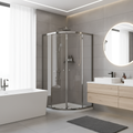 Quadrant Shower Entry Enclosure 900 x 900 x 1850mm with 6mm Tempered Glass - Chrome DH302