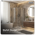 Quadrant Shower Entry Enclosure 900 x 900 x 1850mm with 6mm Tempered Glass - Chrome DH302