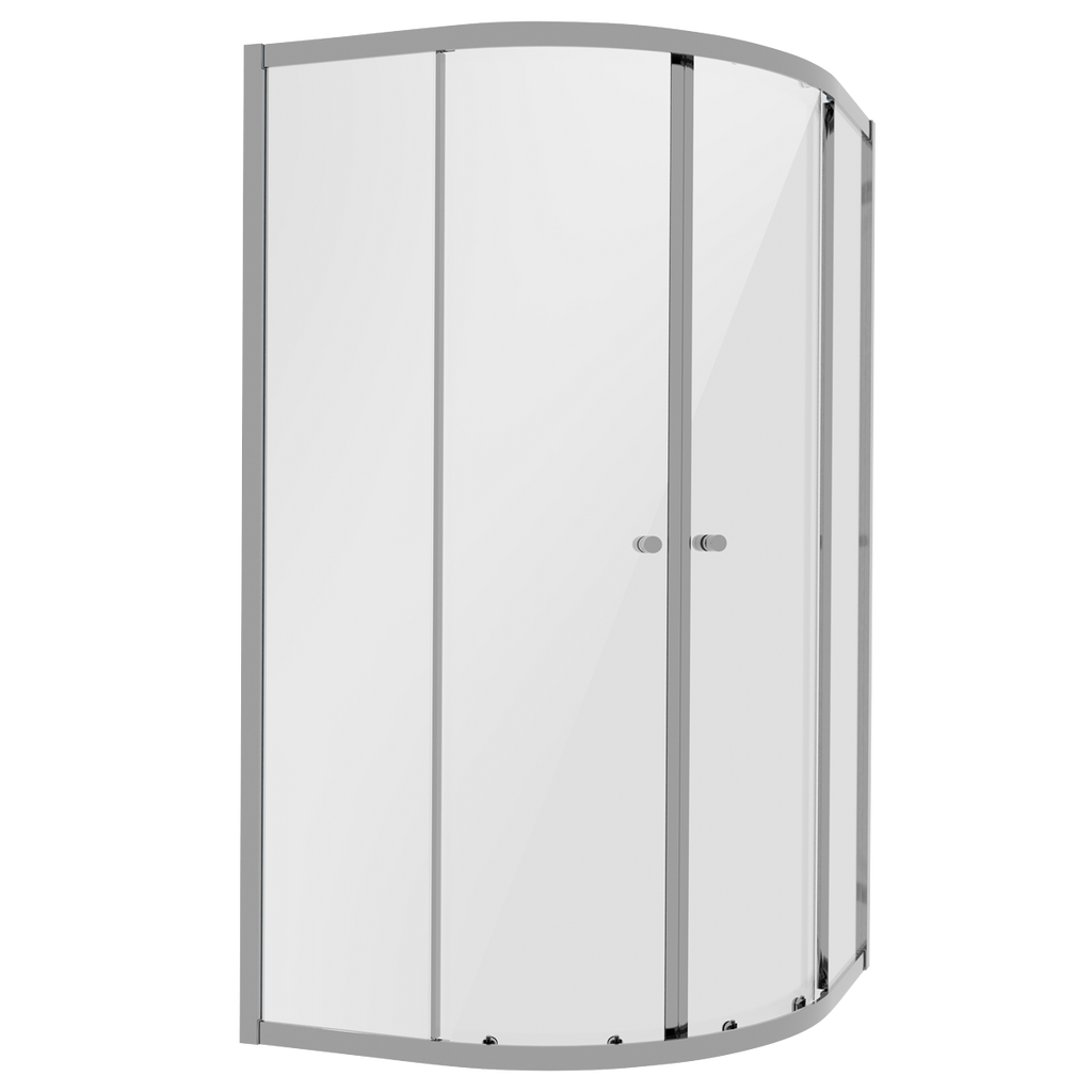 Quadrant Shower Entry Enclosure 900 x 900 x 1850mm with 6mm Tempered Glass - Chrome DH302