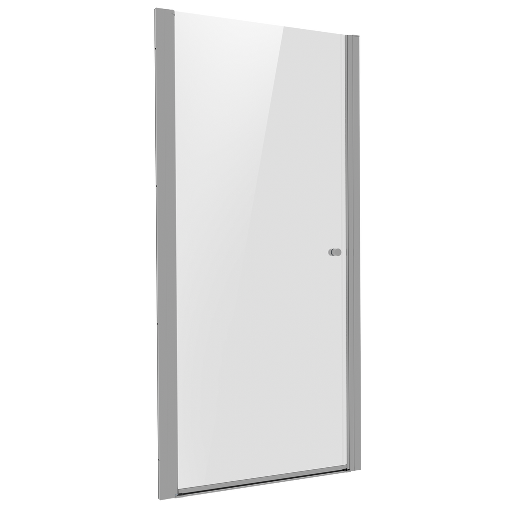Pivot Shower Door 800 x 1850mm, 6mm Tempered Glass, Reversible - Chrome DH303