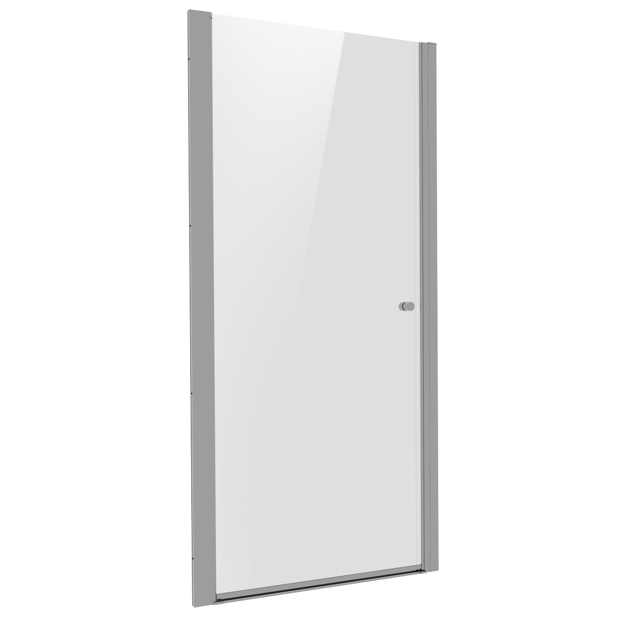 Pivot Shower Door 800 x 1850mm, 6mm Tempered Glass, Reversible - Chrome DH303