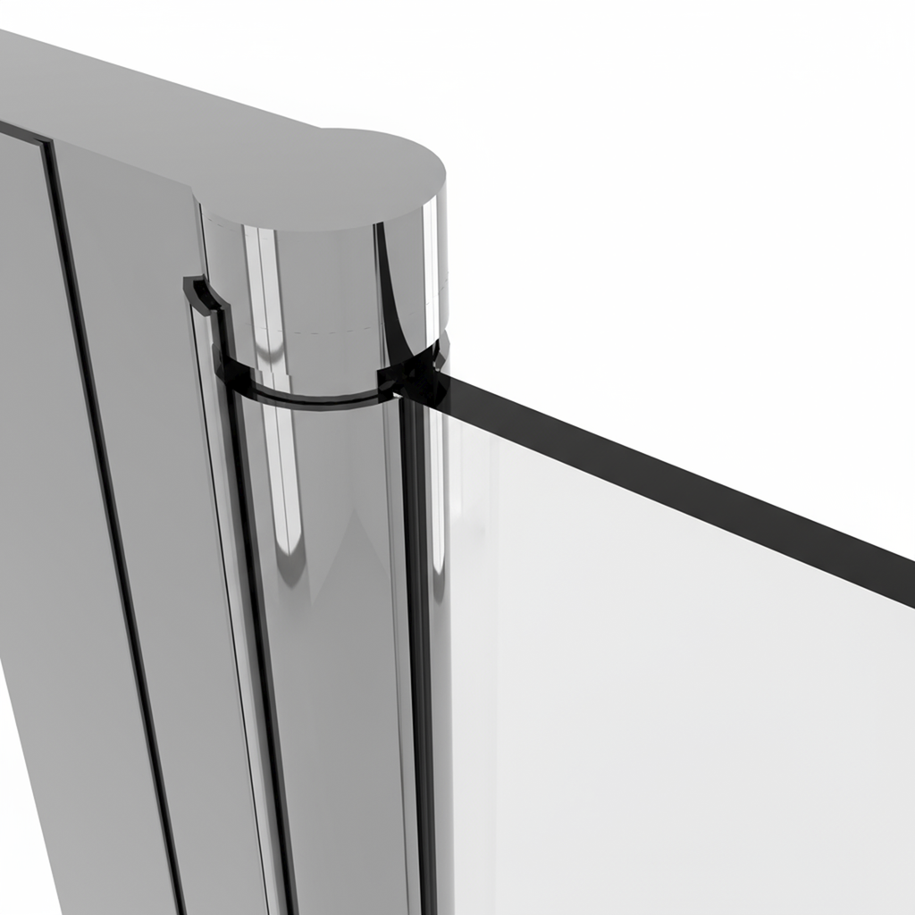 Bi-Fold Shower Door 800 x 1850mm, 6mm Tempered Glass, Reversible - Chrome DH305