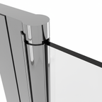Bi-Fold Shower Door 800 x 1850mm, 6mm Tempered Glass, Reversible - Chrome DH305