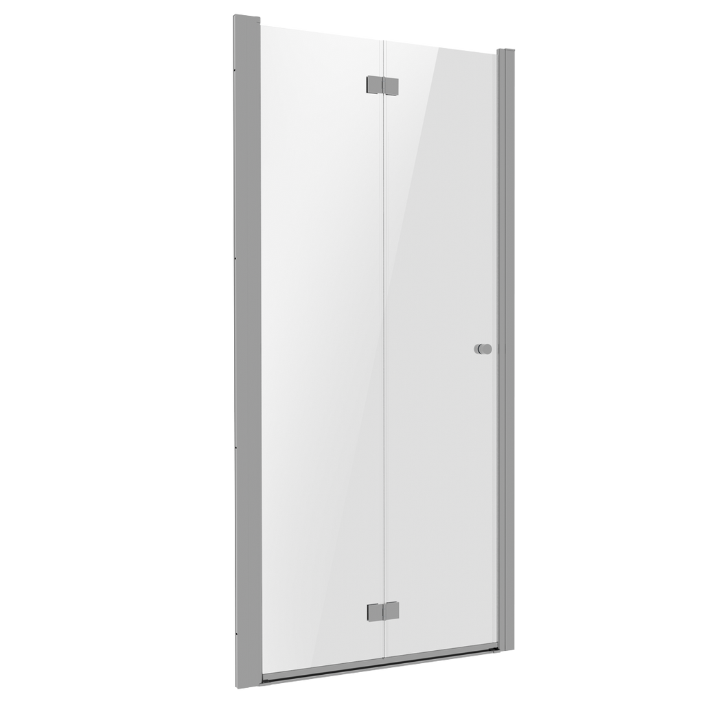 Bi-Fold Shower Door 800 x 1850mm, 6mm Tempered Glass, Reversible - Chrome DH305