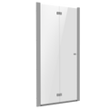 Bi-Fold Shower Door 800 x 1850mm, 6mm Tempered Glass, Reversible - Chrome DH305