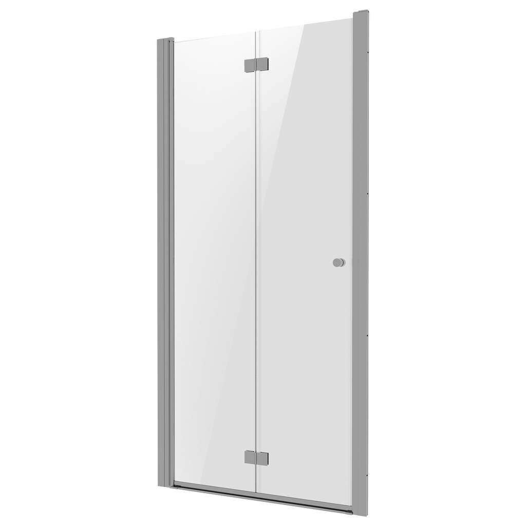 Bi-Fold Shower Door 800 x 1850mm, 6mm Tempered Glass, Reversible - Chrome DH305