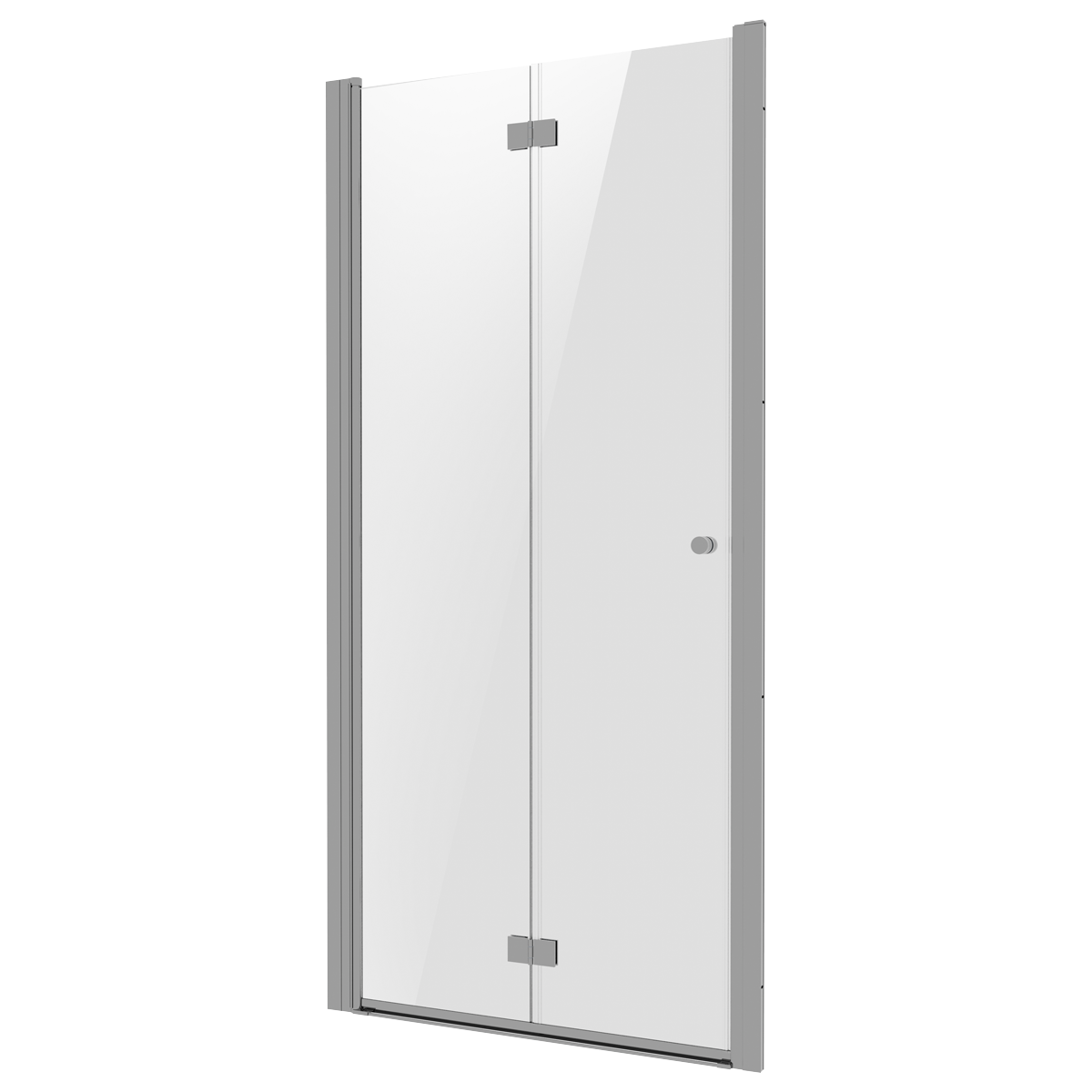Bi-Fold Shower Door 800 x 1850mm, 6mm Tempered Glass, Reversible - Chrome DH305