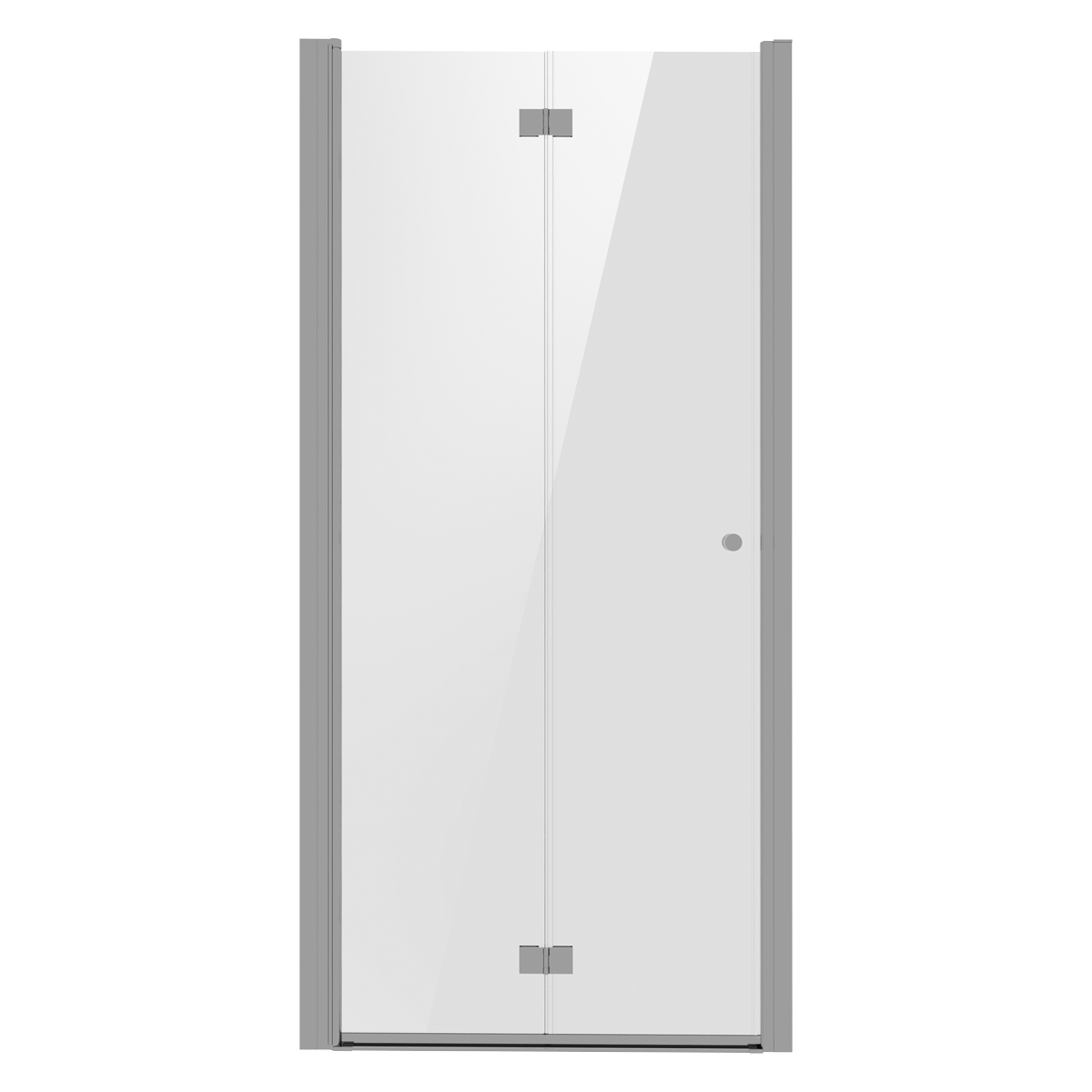Bi-Fold Shower Door 800 x 1850mm, 6mm Tempered Glass, Reversible - Chrome DH305