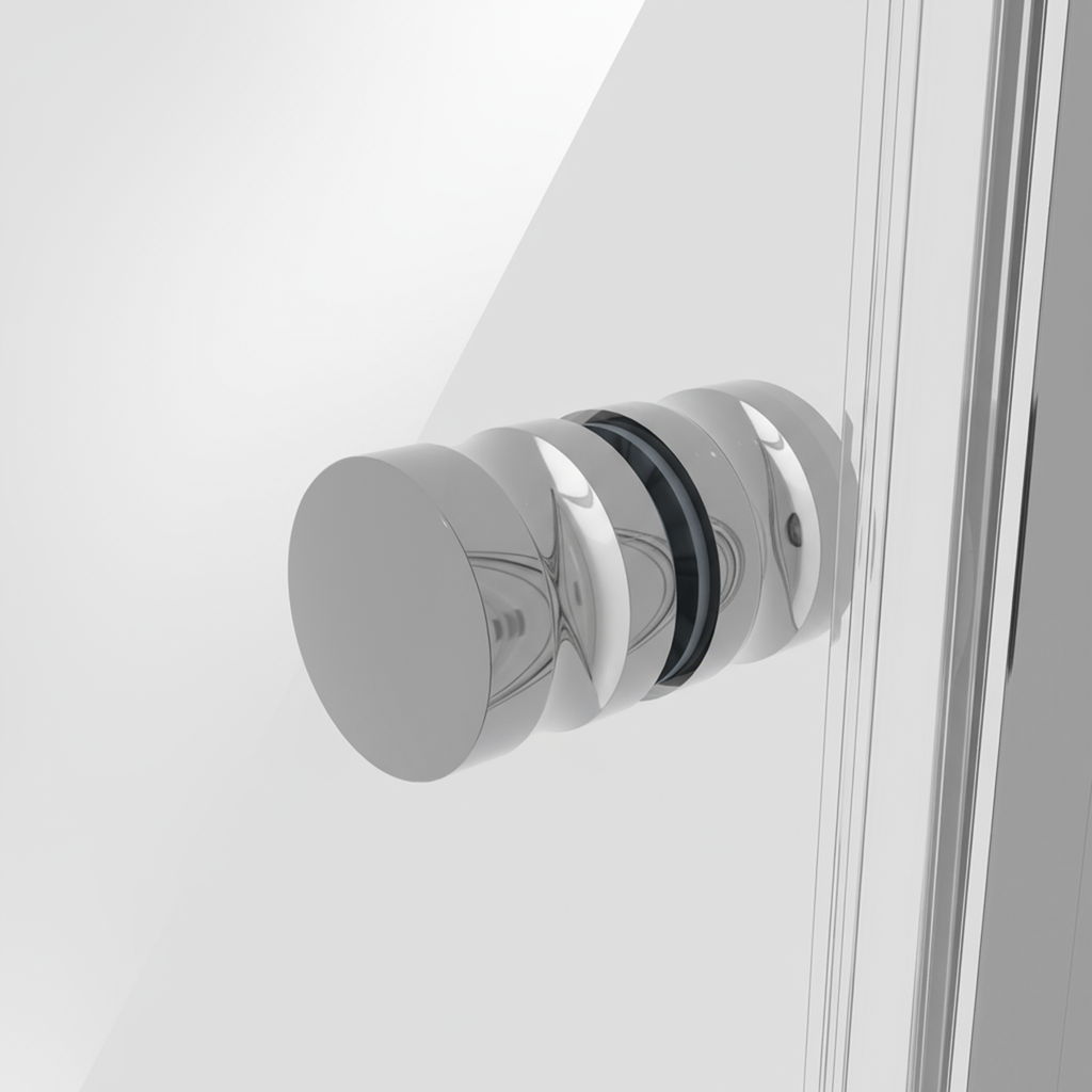 Hinged Shower Door 800 x 1850mm, 6mm Tempered Glass, Reversible - Chrome DH306