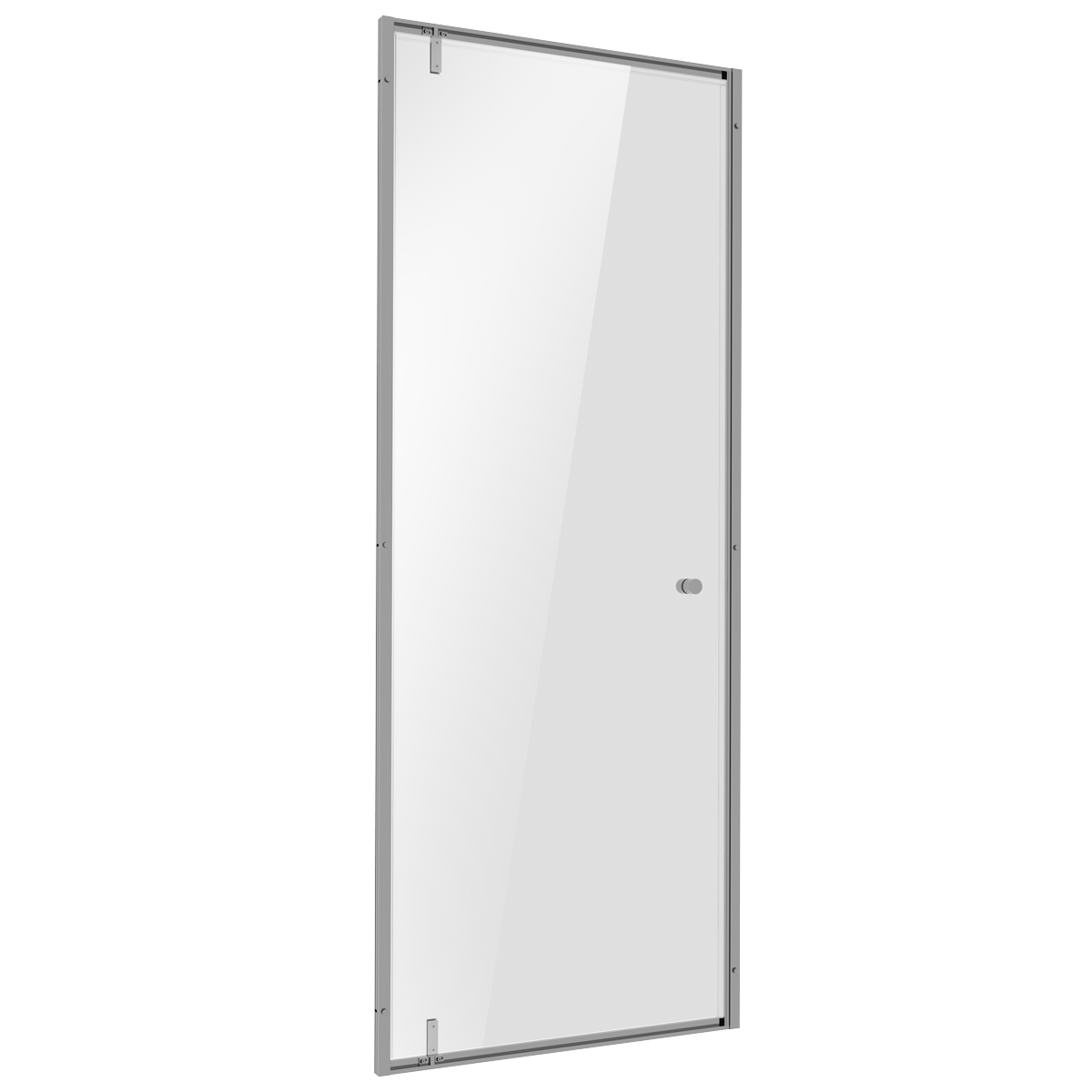 Hinged Shower Door 800 x 1850mm, 6mm Tempered Glass, Reversible - Chrome DH306