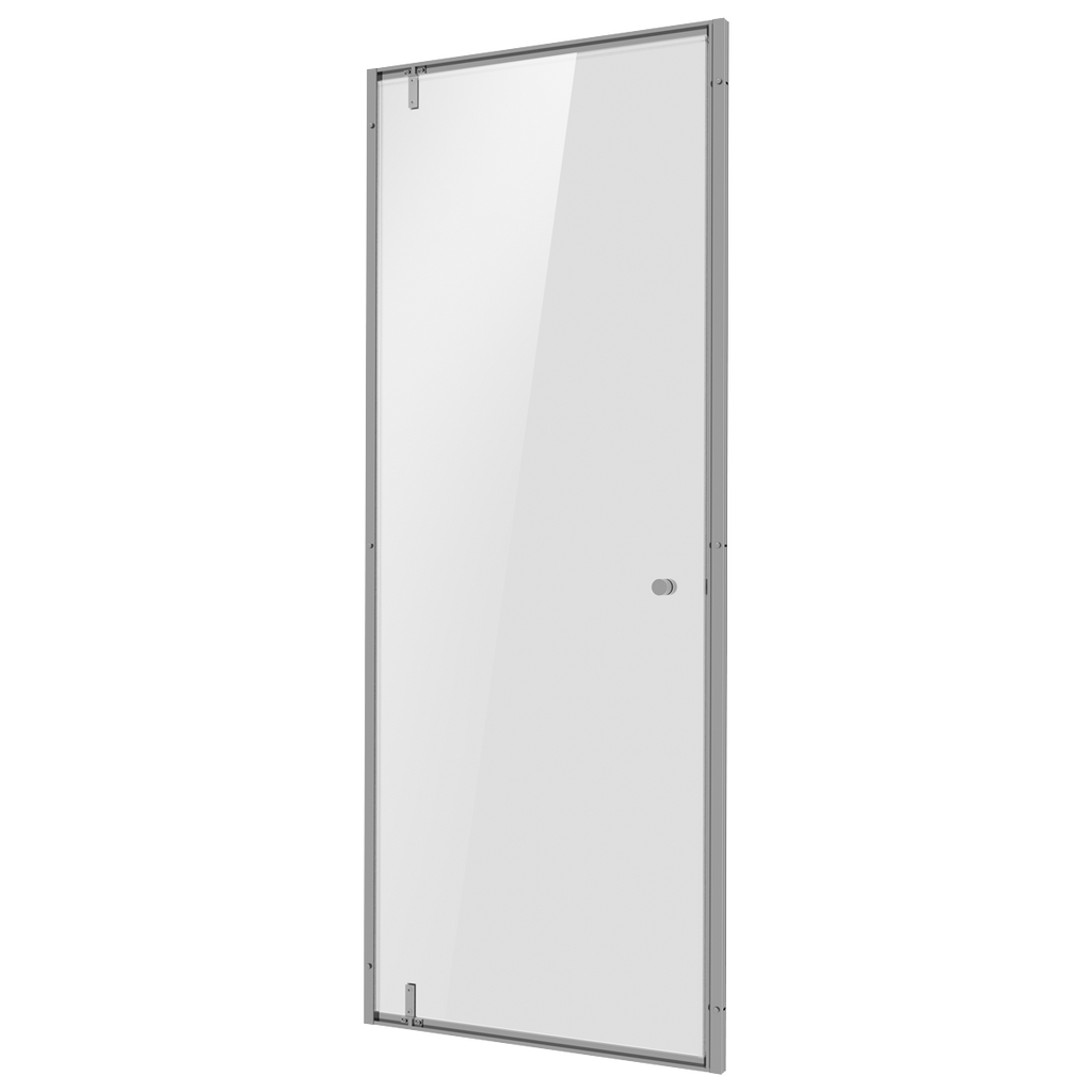 Hinged Shower Door 800 x 1850mm, 6mm Tempered Glass, Reversible - Chrome DH306