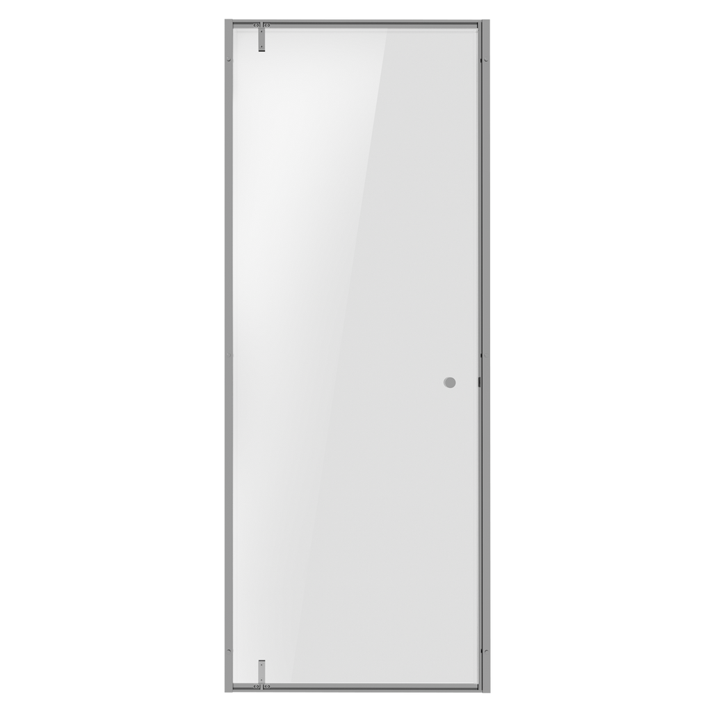 Hinged Shower Door 800 x 1850mm, 6mm Tempered Glass, Reversible - Chrome DH306
