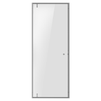 Hinged Shower Door 800 x 1850mm, 6mm Tempered Glass, Reversible - Chrome DH306