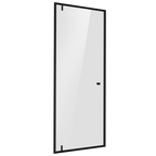 Hinged Shower Door 800 x 1850mm, 6mm Tempered Glass, Reversible - Black DH307