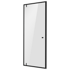 Hinged Shower Door 800 x 1850mm, 6mm Tempered Glass, Reversible - Black DH307