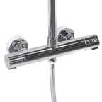 Thermostatic Shower Mixer Set 20cm Round Head with Adjustable Rail - Chrome DH314