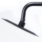Thermostatic Shower Mixer Set 20cm Round Head with Adjustable Rail - Black DH315