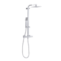 Thermostatic Shower Mixer Set 20 x 20cm Square Head with Adjustable Rail - Chrome DH316